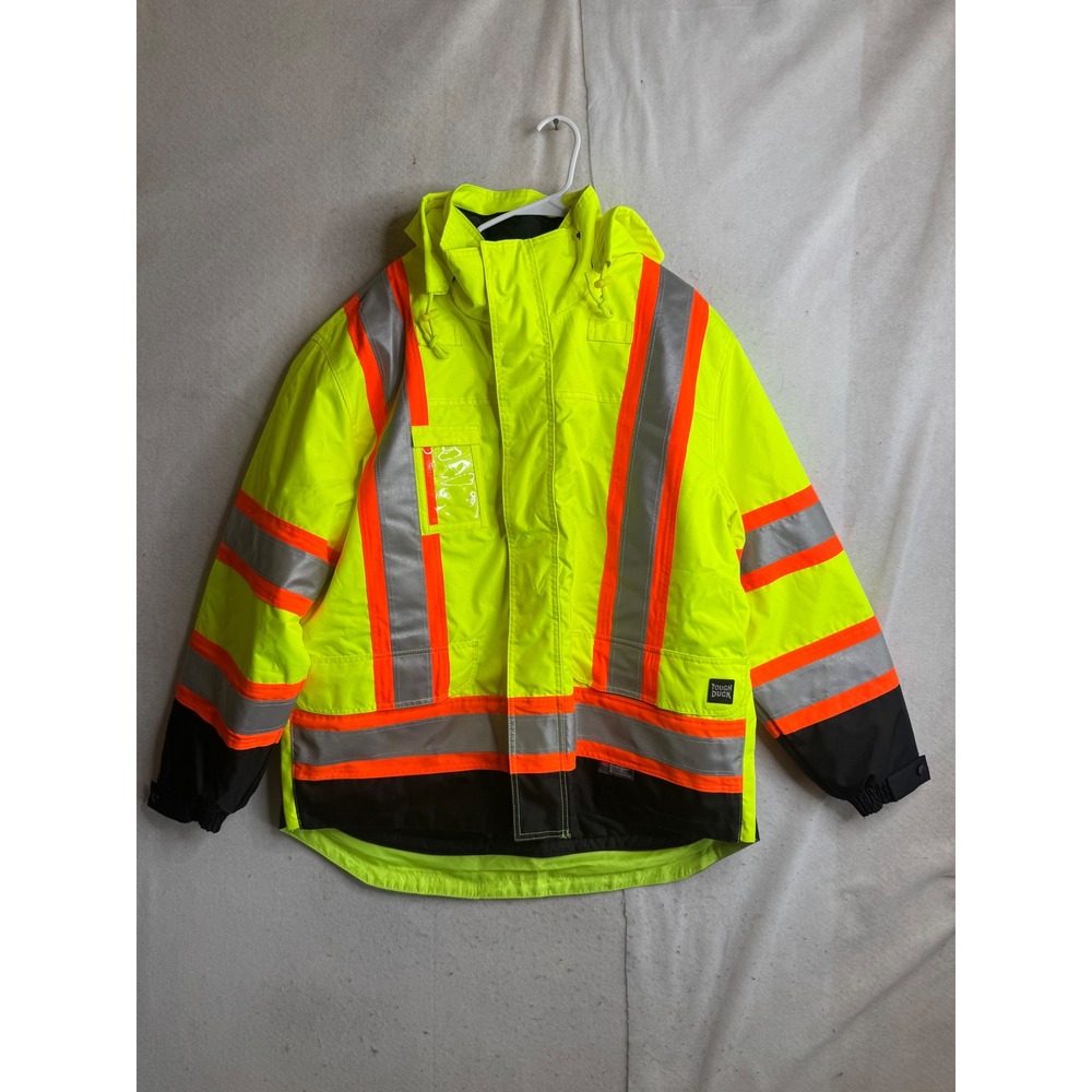 NWT Tough Duck Work King Safety High Visibility Parka Yellow S21-60314 Mens 2XL